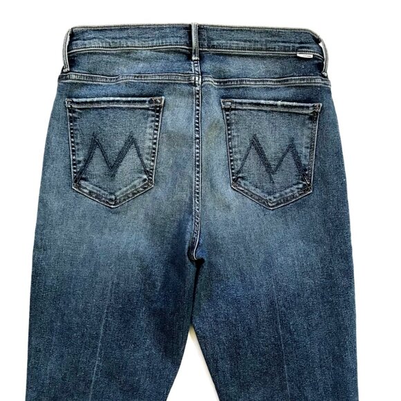 Mother the Super Cruiser Flare Jeans Womens 31 Blue Going Full Circle High Rise - Picture 13 of 15